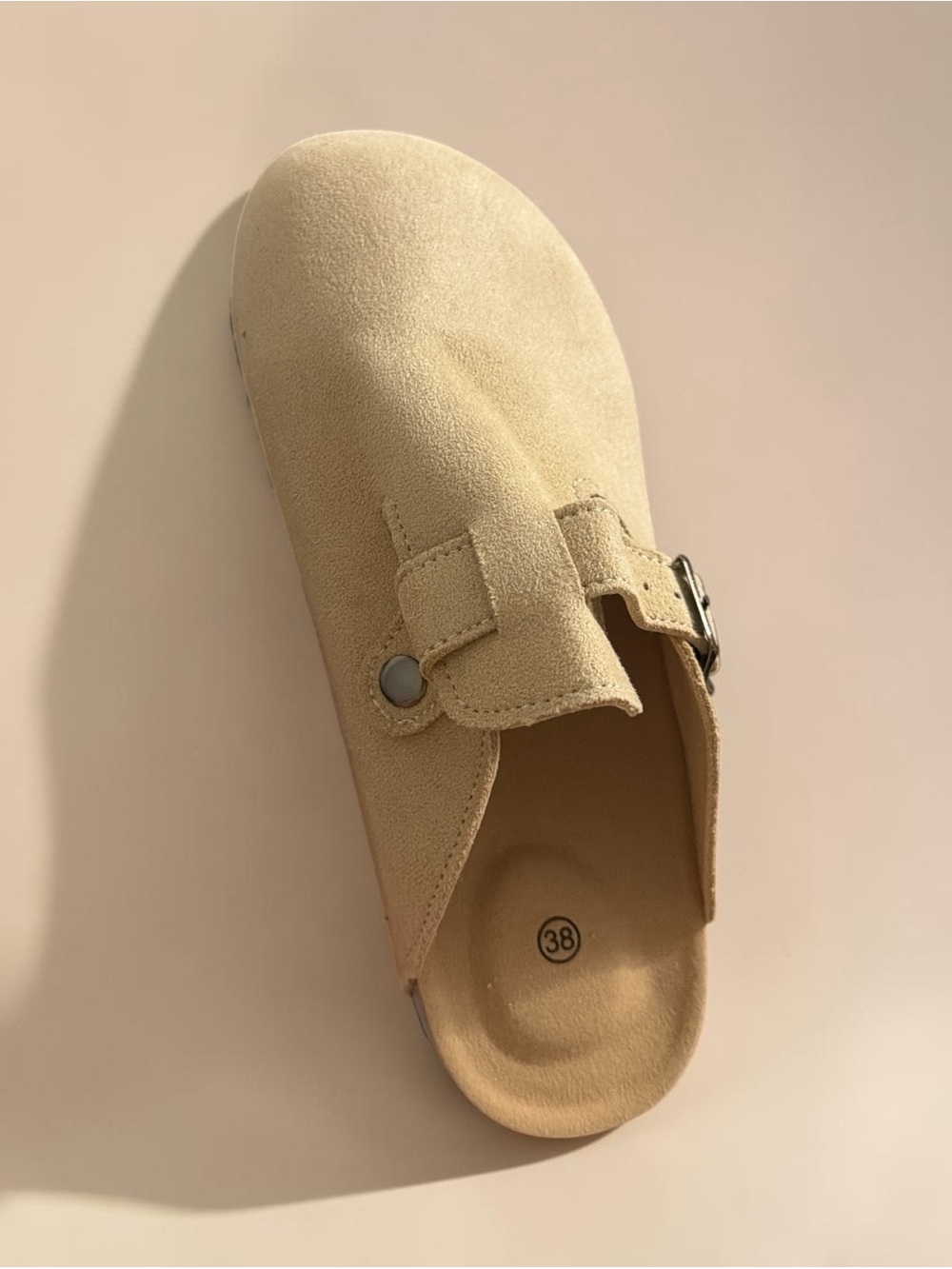 Women's Beige Suede Slip-On Loafers